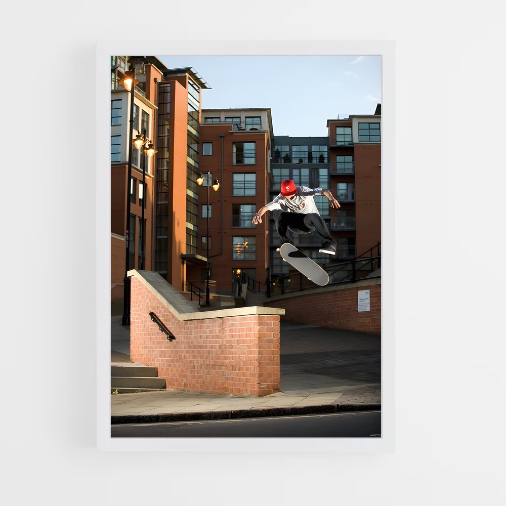 Poster Airborne Skater – affiche Skateboard (vue 3)